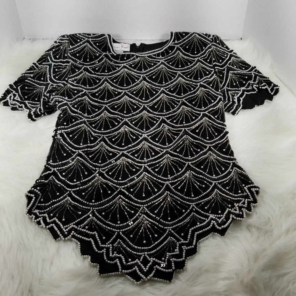 *SALE* VINTAGE & UNIQUE Laurence Kazar Sequin Top